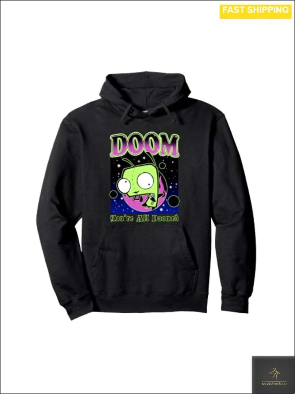 Invader Zim Gir Doom Graphic Pullover Hoodie Classic Fit Cartoon